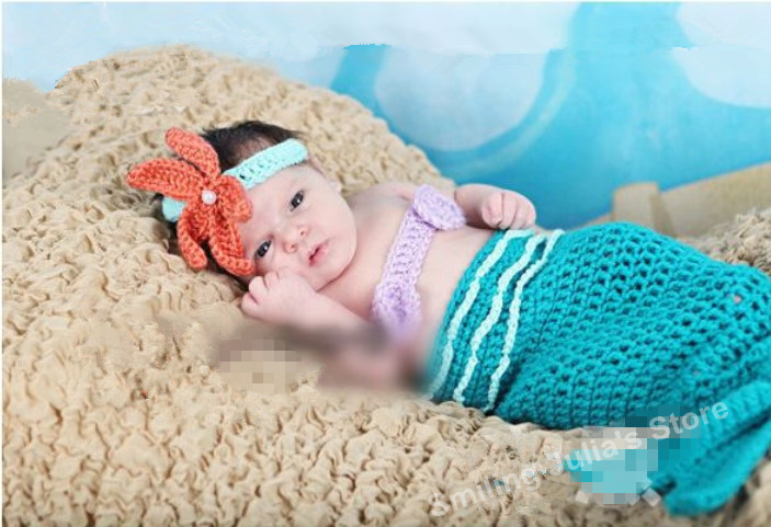 Hechos a mano de la sirena bebé infantil de la muchacha de tres ... Hechos a mano de la sirena bebé infantil de la muchacha de tres ...