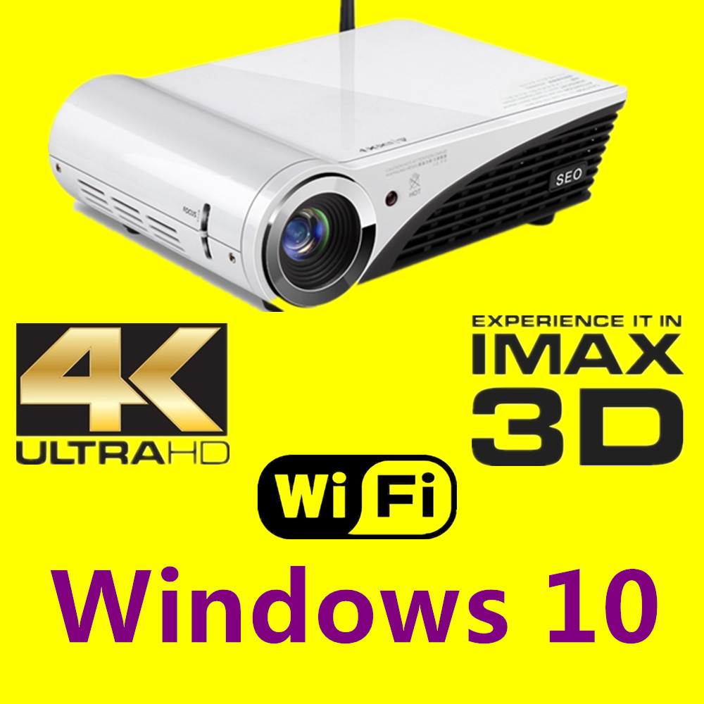 4K Imax 3D Projector windows 10 HD 1280x800 7500 lumens smart video