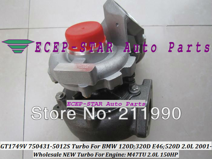 GT1749V 750431-5012S 750431-5009S 750431 Turbo Turbine Turbocharger For BMW 120D 320D E46 520D 2.0L 2001- M47TU 150HP (5)
