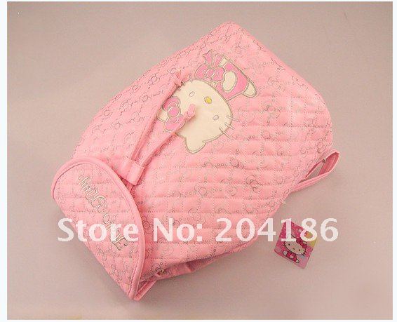 Free shipping!High fashion Imitation leather hello kitty school bag,chilren hello kitty backpack,size 34*23.5cm,wholesale