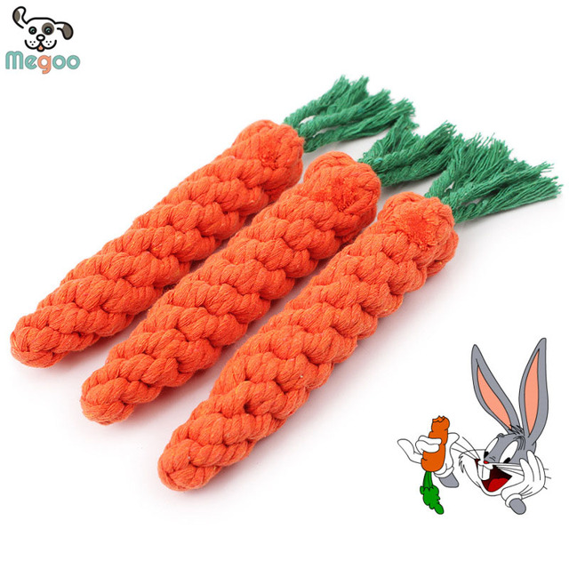 1 шт. морковь собака игрушка 22 см долго плетеный хлопок веревку щенок жевать игрушки