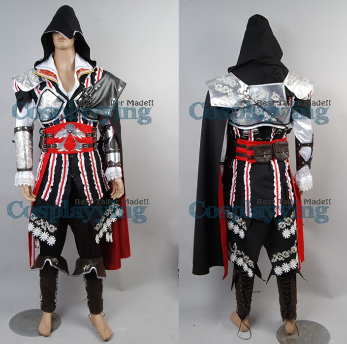 Купить Assassin's creed 2 ii Эцио косплей костюм черный наряд в ...