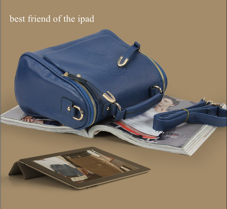 2013 New Korea Fashion Handbag PU Leather Ladies Hand Bag Shoulder