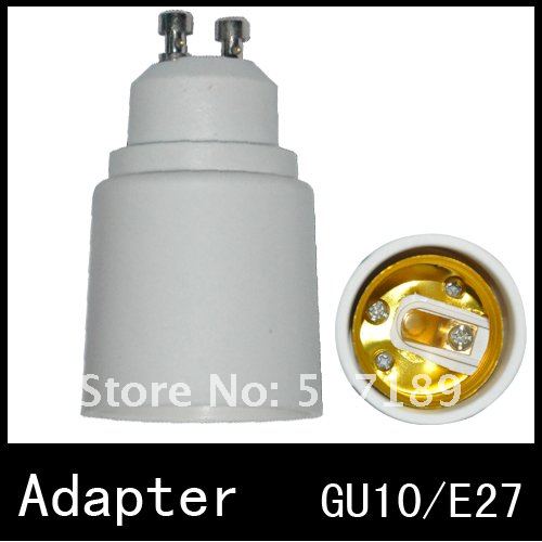 2pcs/lot Brand New GU10 to E27 Light Lamp Base Adapter Socket Converter Plastic White for sample free shipping