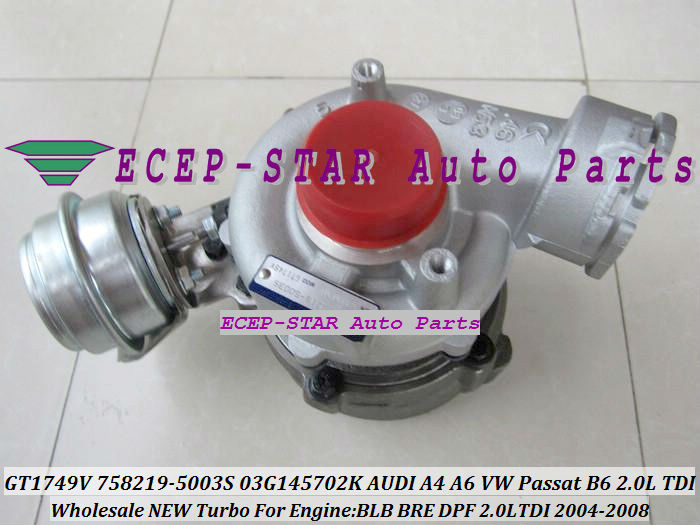 GT1749V 758219-5003S 03G145702K VW Volkswagen Passat B6 2.0L TDI AUDI A4 A6 2004-08 Engine BLB BRE DPF Turbocharger (1)