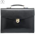 New Fashion Men Leather Briefcase High Quality Laptop Briefcase Lawyer Messenger Handbag Teacher Business Bag Cow