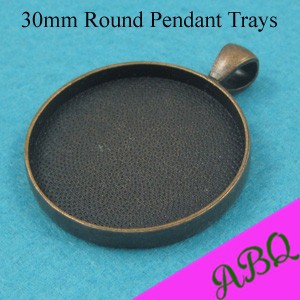 30mm round pendant trays ac