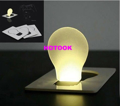 Wholesale LED Pocket Lamp card Wallet Light Funny Credit Card Size Flashlight x 200 PCS -- ship via express