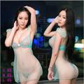 fashion sexy transparent lace pajamas upscale embroidery containing steel prop gather female sexy underwear the temptation