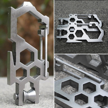 3pcs Portable Stainless steel Pulley Carabiner Wrench Hang Buckle for Camping Equipment Hiking Gear Survival Tools