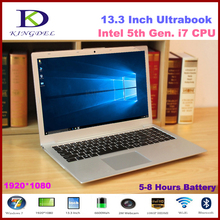 13.3inch I7 5th Gen 5500U laptop computer 1920*1080 HD screen 8GB ram 256GB SSD 1TB HDD USB 3.0 Windows 10 Core I7 notebook