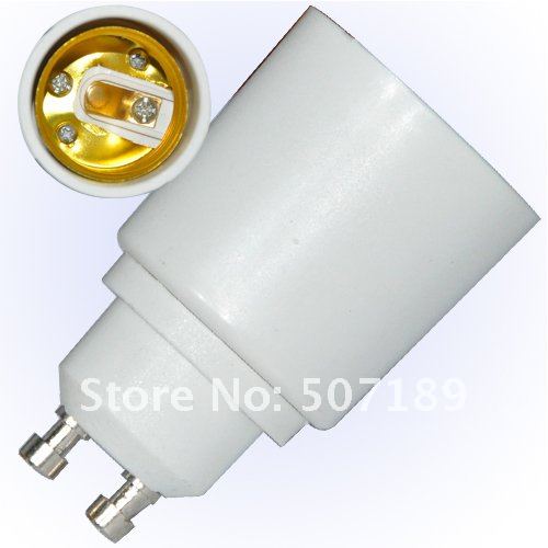 2pcs/lot Brand New GU10 to E27 Light Lamp Base Adapter Socket Converter Plastic White for sample free shipping