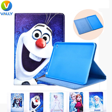 Frozen Painted PU Cover Case for Fundas iPad 5 for iPad Air for iPad 6 for