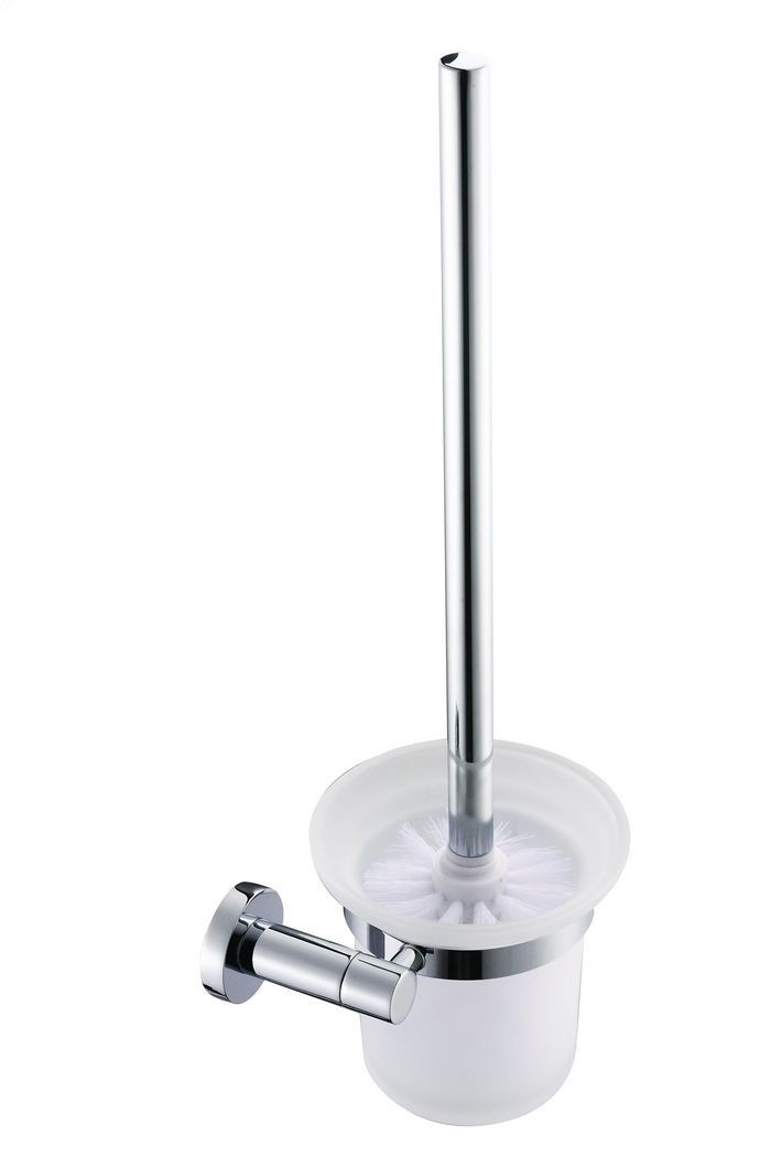 Description Picture 3 of itemoilet Brush Holder,Solid Brass Construction Base in Chrome finish + Frosted glass Cup,Bathroom accessories CB002G