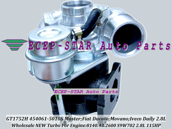 GT1752H 454061-5010S for FIAT DucatoII Renault Master II 2.8L TD 8140.43 S9W700 Turbo