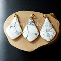 WT P593 New product wholesale pendants jewelry natural white agate with single loop white pendant in