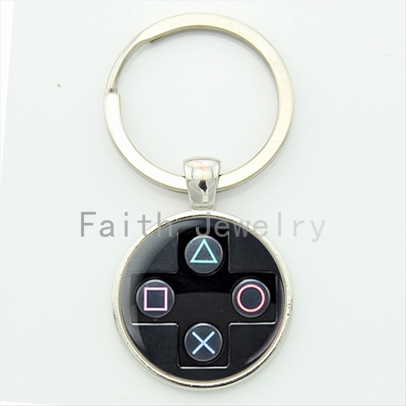 Playstation controller key chain geeky boyfriend perfect gift idea jewelry video game controller