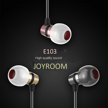 Original Joyroom E103 In Ear Earphone 3.5MM Stereo music Headset Dynamic Earbud Dynamic Aerospace Aluminum Alloy With Mic