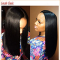 7a Virgin Hair Glueless Silk Base Full Lace Wig Yaki Straight Brazilian Full Lace Human Hair