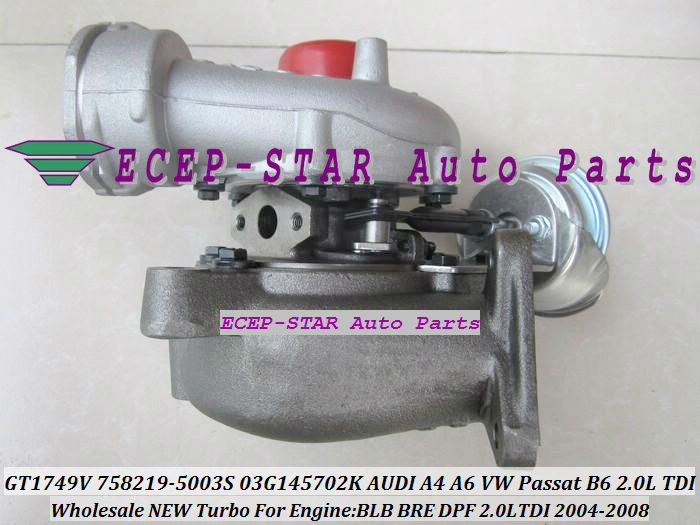 GT1749V 758219-5003S 03G145702K VW Volkswagen Passat B6 2.0L TDI AUDI A4 A6 2004-08 Engine BLB BRE DPF Turbocharger (3)