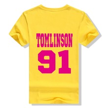 Louis Tomlinson 91 Shirt Tumblr One Direction Letter Print T Shirt Women 2016 Summer T-Shirt TShirt Cotton Tees Tops T-F10316