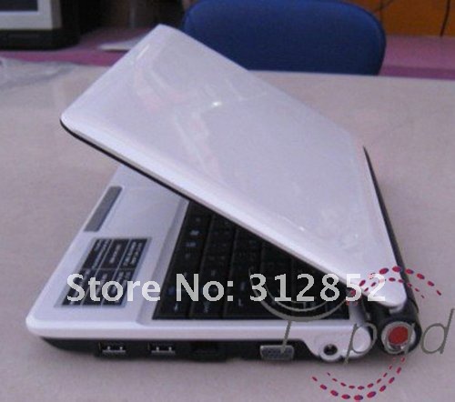 10 Inch Notebook 6 cell battery Intel Atom D425 1.8GHz ,1g ram,160GB,windows os mini laptop freeshipping