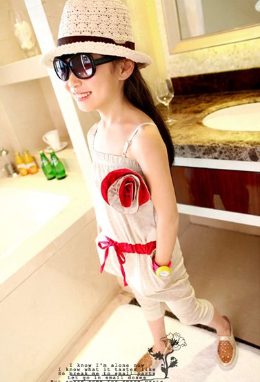 Promotion new fashion soft girl\'s flower suspender overalls with strips sexy children summer jumpsuit 4pcslot (11).jpg