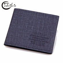 Chequer Ultra-thin Men Wallet W136 Short PU Leather Male Purse 2016 Fashion Cardholder Chequer Ultra-thin Men Wallet Handbag
