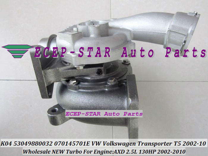 K04 070145701E K04VTG 53049880032 53049700032 For VW VOLKSWAGEN T5 Transporter 2002-10 AXD 2.5L 130HP Turbo Turbocharger (8)