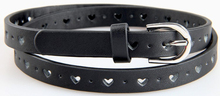Hot selling children’s belt pu leather belt black purple beige kids belts with pin buckle thin belt sales promotion