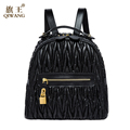 Genuine Leather Back Pack Woman Black Bag Luxury Backpack Purse Ladies Travel Bag with Lock Mochila
