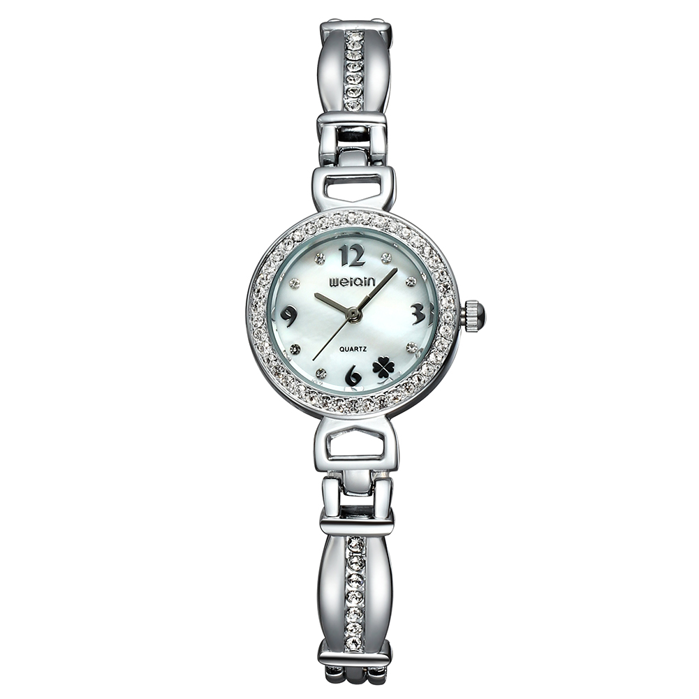WEIQIN New Fashion Rose Gold Watch Luxury Brand Women Dress Watches Steel Rhinestone Quartz Wristwatches Clock Relogio Feminino