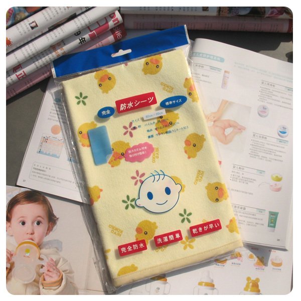 60x70cm, Cute100%cotton baby changing mat,baby diaper mat,baby urinal pad,waterproof pad/mat retail, LGZ-3