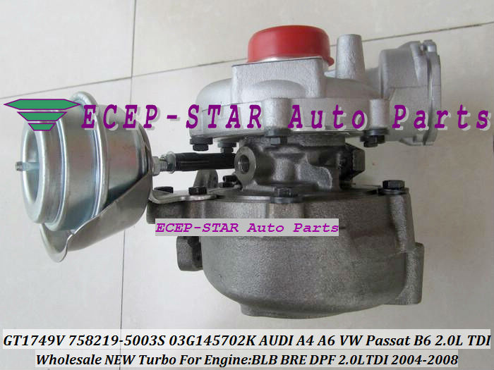 GT1749V 758219-5003S 03G145702K VW Volkswagen Passat B6 2.0L TDI AUDI A4 A6 2004-08 Engine BLB BRE DPF Turbocharger (4)