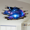 the Milky Way Universe 3D Wall Stickers Creative Wall Decals DIY Home Decor Sticker for Kids