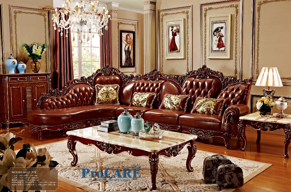 Promoción de Conjunto De Sofás Muebles De Sala De Madera Maciza