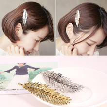 New Fashion Hairclip Charming Women Lady Gold Silver Leaf Hairpin Hair Accessories