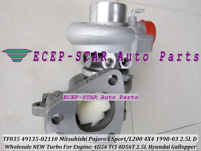ECEP TF035 49135-02110 Turbo Turbocharger For Mitsubishi Pajero I Sport L200 4X4 2.5LD 1998-03 HYUNDAI Gallopper 2.5L 4D56 TCI 4D56T with gaskets (3)